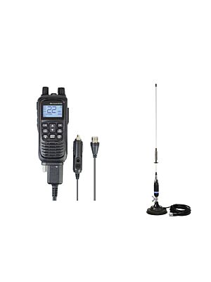 Kit Statie radio CB portabila PNI Escort HP 82, multi standard, 4W, 12V, AM-FM cu antena CB PNI S75 cu magnet