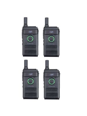 Kit 4 statii radio portabile PNI PMR R10 PRO, 446MHz, 0.5W, 16 canale programabile, 16 PMR si tonuri 50 CTCSS si 104 DCS