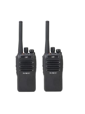 Kit 2 statii radio portabile PNI PMR R17 446MHz, 0.5W, 16 canale PMR si tonuri 50 CTCSS si 104 DCS, programabila, Li-Ion