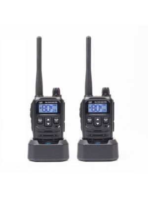 Kit 2 statii radio portabile PNI PMR R45 PRO 446MHz, 0.5W, 99 canale programabile, 16 PMR si tonuri 38 CTCSS si 104 DCS,