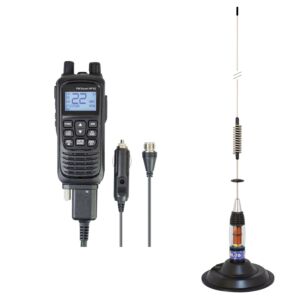 Kit Statie radio CB portabila PNI Escort HP 82, multi standard, 4W, 12V, AM-FM cu antena CB PNI ML70 cu magnet