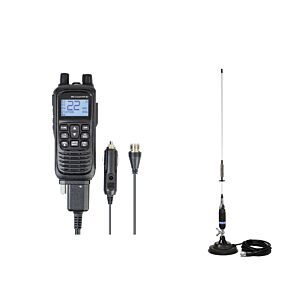 Kit Statie radio CB portabila PNI Escort HP 82, multi standard, 4W, 12V, AM-FM cu antena CB PNI S75 cu magnet