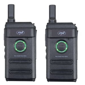 Kit 2 statii radio portabile PNI PMR R10 PRO, 446MHz, 0.5W, 16 canale programabile, 16 PMR si tonuri 50 CTCSS si 104 DCS