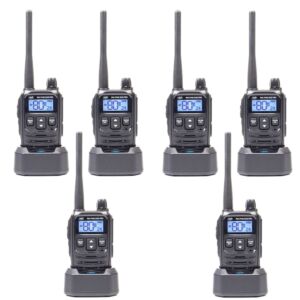 Kit 6 statii radio portabile PNI PMR R45 PRO 446MHz, 0.5W, 99 canale programabile, 16 PMR si tonuri 38 CTCSS si 104 DCS,